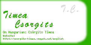 timea csorgits business card