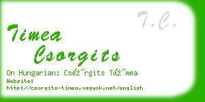 timea csorgits business card